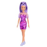 Barbie fab barbie - poup�e fashionista robe violette - poup�e mannequin - d�s 3 ans