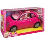 Barbie et sa fiat 500 rose