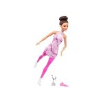 Barbie poup�e m�tier patineuse artistique avec tenue rose amovible