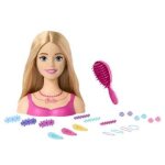 Barbie - tte a coiffer et accessoires, chevelure blonde et accessoires