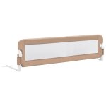 Barrire de lit enfant taupe 150x42 cm polyester