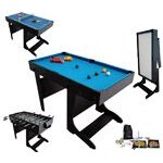 Billard table multi jeux 21 en 1 noir pliable