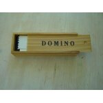 Bo�te en bois type plumier , de 28 dominos