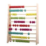 Boulier abaque color bois 10 ranges jouet enfant jeu educatif compter calcul