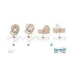 Brevi transat / couffinette bebe dadou 2 en 1 my little bird beige 3 positions