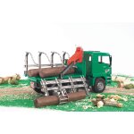 Bruder camion man porte troncs avec grue et 3 troncs