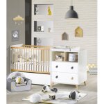 Chambre duo lit combin evolutif + armoire oslo goutte - sauthon meubles
