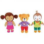 T'choupi lot de 3 peluches lalou, pilou et t'choupi + / - 19 cm T'choupi lot de 3 peluches lalou, pilou et t'choupi + / - 19 cm