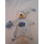 Cmp un reve de bebe ours marionnette bear poudre a dormir doudou peluche bleu bonnet etoile jaune eveil ...