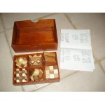 Coffret bois de 6 jeu de tangram et de reflexion tout bois Coffret bois de 6 jeu de tangram et de reflexion tout bois