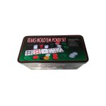 Coffret boite métal de poker 200 jeton, tapis et jeu de carte Coffret boite métal de poker 200 jeton, tapis et jeu de carte