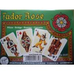 Coffret de cartes dor piatnik  tudor rose