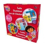 Coffret jeux 3 en 1 : loto dominos jeu de cartes dora