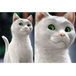 Collector : ramses , la vraie peluche originale chat de feu vert en 32 cms