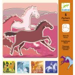 Djeco 5 pochoirs les chevaux