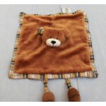 Doudou aubert creation doudou et compagnie ours carre marron plat et jambes