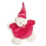 Doudou babynat ours rose les calins plat