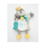 Doudou babynat pingouin gris il etait une fois marionnette