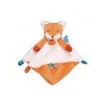 Doudou babynat renard orange plat - romo