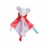 Doudou babynat souris rose attache ttine - les super doudous