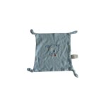 Doudou carr plat ours bleu comme neuf absorba