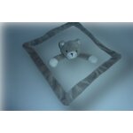 Doudou chat gris blanc etoiles plat comme neuf obaibi