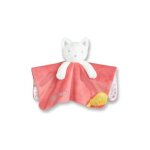 Doudou chat rose et blanc obaibi sweety friends oiseau jaune peluche bebe