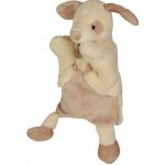 Doudou chien lapin baby nat' - marionnette nature microfibre marron beige bn670