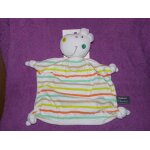 Doudou chien ou lapin plat rayures orchestra