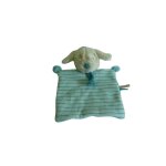 Doudou chien plat comme neuf sucre d'orge