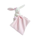 Doudou & compagnie lapin boite fleur - rose