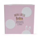 Doudou et compagnie lapin bonbon 16 cm - rose