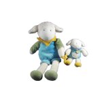 Doudou doudou et compagnie mouton agneau et bebe simon salopette bleu Doudou doudou et compagnie mouton agneau et bebe simon salopette bleu