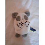 Doudou et compagnie panda noeud papillon pois clip attache pince dc3427 dc 3427 blanc gris noir
