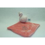 Doudou cygne peluche avec mouchoir little precious treasure tex baby