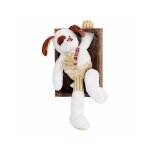Doudou histoire d'ours chien saltimbanque blanc chaussette 23cms ho1204