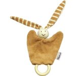 Doudou hochet keptin - fr lapin rabby marron - doudou ecologique