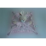 Doudou lapin nicotoy plat rose simba toys