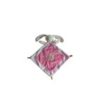 Doudou lapin plat rose mots d'enfants
