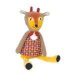 Doudou moulin roty antilope les popipop beige et jaune 36cms