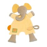 Doudou moulin roty elephant les loustics plat jaune attache tetine
