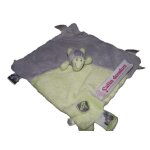 Doudou noukies noukie's tortue yvan plat carre vert et violet