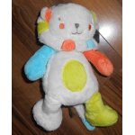 Doudou orchestra lion blanc vert bleu orange
