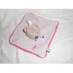 Doudou ours chien chat biche faon doumou plat carre rose libellule rond violet mauve lilas fushia sucre ...