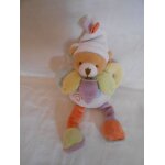 Doudou ours hochet mon doudou a moi col petale doudou et compagnie nuage arc en ciel grelot siprale rose ...