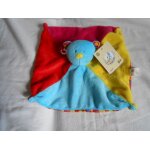 Doudou ours mgm dodo d'amour plat rouge bleu vert rose framboise peluche hochet grelot petits boutons ...