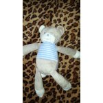 Doudou ours mustela musti gris bleu ray�