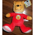 Doudou ours winnie rouge bubble head ecusson the pooh disney nicotoy