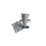 Doudou peluche mouchoir ours sucre d'orge