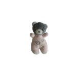 Doudou peluche ours 20 cm rose gris comme neuf tom & kiddy tomkids
